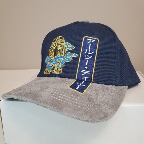 R2D2 Star Wars Concept One Hat Cap Navy & Gray Japan Embroidered Gold NEW NWT - Picture 9 of 13
